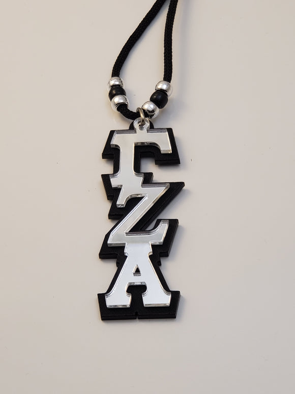 Gamma Zeta Alpha - Tiki with Mirror Front and Black Background