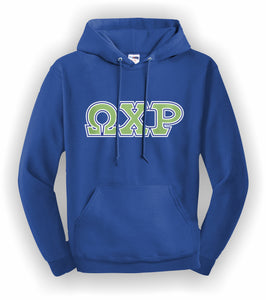 Omega Chi Rho - Hooded Sweatshirt, Embroidered(Double Stitched) - 4997M JERZEES® SUPER SWEATS®