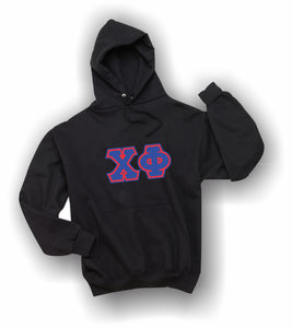 Chi Phi - Hooded Sweatshirt, Embroidered (Double Stitched) - 4997M JERZEES® SUPER SWEATS®