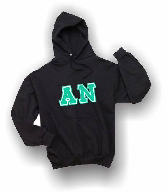Alpha Nu - Hooded Sweatshirt, Embroidered (Double Stitched) - 4997M JERZEES® SUPER SWEATS®
