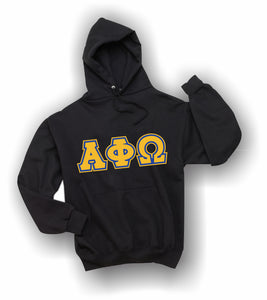 Alpha Phi Omega - Hooded Sweatshirt, Embroidered (Double Stitched) - 4997M JERZEES® SUPER SWEATS®