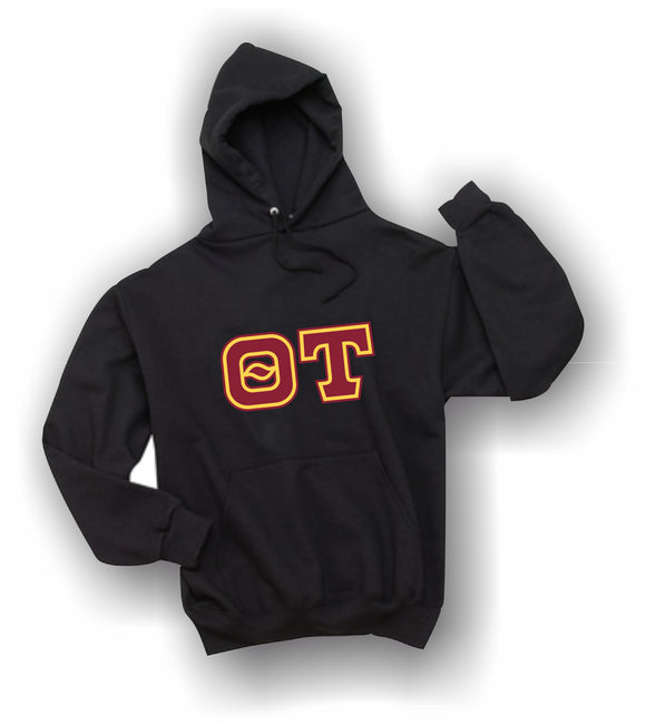 Theta Tau - Hooded Sweatshirt, Embroidered (Double Stitched) - 4997M JERZEES® SUPER SWEATS®