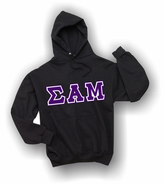 Sigma Alpha Mu - Hooded Sweatshirt, Embroidered (Double Stitched) - 4997M JERZEES® SUPER SWEATS®