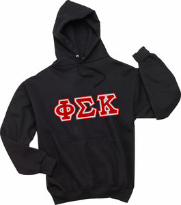 Phi Sigma Kappa - Hooded Sweatshirt, Embroidered(Double Stitched) - 4997M JERZEES® SUPER SWEATS®