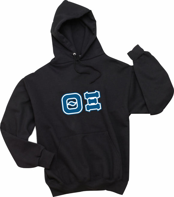 Theta Xi - Hooded Sweatshirt, Embroidered (Double Stitched) - 4997M JERZEES® SUPER SWEATS®