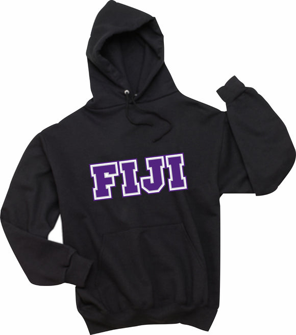Phi Gamma Delta, FIJI - Hooded Sweatshirt, Embroidered (Double Stitched) - 4997M JERZEES® SUPER SWEATS®