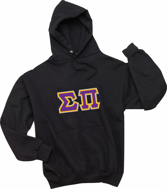 Sigma Pi - Hooded Sweatshirt, Embroidered (Double Stitched) - 4997M JERZEES® SUPER SWEATS®