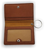 Alpha Gamma Phi-ID Holder, Leatherette, Laser Engraved-AGF-WLT-LTHR