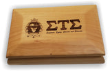 Sigma Tau Sigma-Jewelry Box, Wood, Engraved-STS-GBX31-JWLBOX