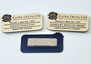Kappa Delta Chi - Name Badge for Events and Meetings - Silver - KDX-BDG-MAG