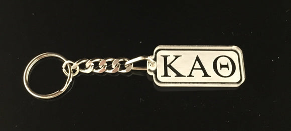 Kappa Alpha Theta - Rectangular Acrylic Keychain with Letters