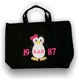 Kappa Delta Chi-Canvas Bag with Inner Pocket; Embroidered-KDC-8863-BAG-CNV