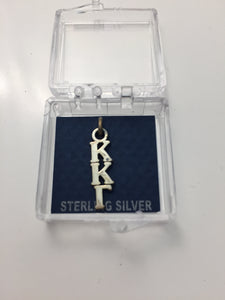 Kappa Kappa Gamma - Sterling Silver Lavalier Charm with Greek Letters