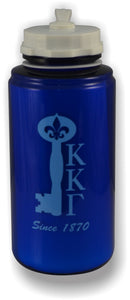 Kappa Kappa Gamma - 32oz. Royal Blue Water Bottle With Key and Letters