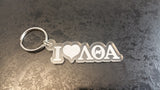 Lambda Theta Alpha-Keychain; Acrylic, Etched-LQA-02-KEY
