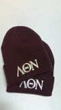 Lambda Theta Nu - Knit Cap; Embroidered-Beanie-CP90 Port & Company®-STS-CP90-MRN-LTR