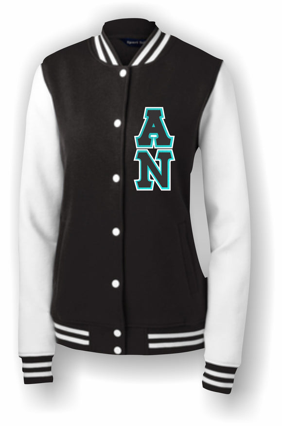 Alpha Nu – Sport-Tek® Ladies Fleece Letterman Jacket, Embroidered (Double Stitched) - LST270