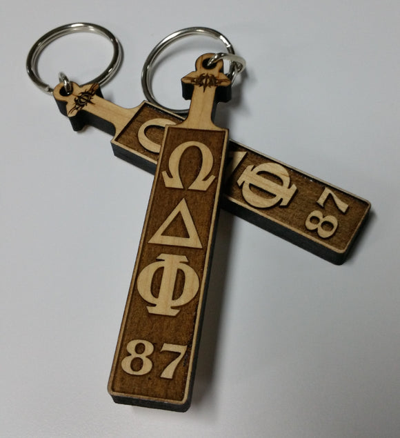 Omega Delta Phi-Traditional Paddle Keychain