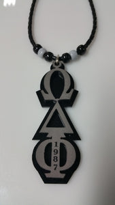 Omega Delta Phi - Leatherette Tiki with Letters and Founding Year