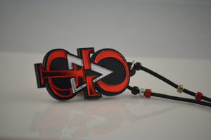 Omega Delta Phi - Double Sided Acrylic Tiki with Intertwined letters
