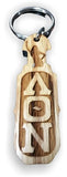 Lambda Theta Nu-Paddle Keychain, Laser Engraved-LQN-01-KEY-PDL