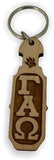 Gamma Alpha Omega-Paddle Keychain, Laser Engraved-GAW-01-KEY-PDL