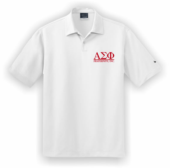 Alpha Sigma Phi – Polo, Embroidered - Nike Dri-FIT Pebble Texture Polo – 373749