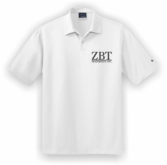 Zeta Beta Tau – Polo, Embroidered - Nike Dri-FIT Pebble Texture Polo – 373749
