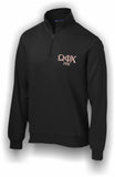Omega Phi Chi–1/4 Zip Sweatshirt, Embroidered, Sport-Tek®–WFC-ST253-QTRZP-BLK
