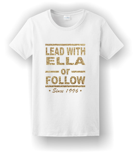 Sigma Pi Alpha-Gildan®-Ladies Ultra Cotton® 100% Cotton T-Shirt-2000L-LEAD-ELLA-BLK-XS