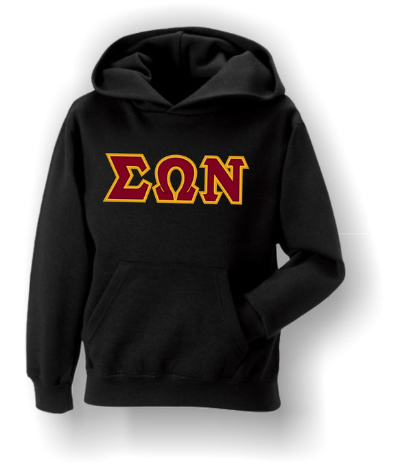 Sigma Omega Nu - Hoodie with Traditional Letters