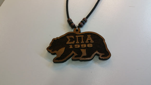 Sigma Pi Alpha - American Walnut Bear Tiki