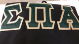 Sigma Pi Alpha - PC78HT Single Stitched Hoodie with Forest Green Letters on Gold