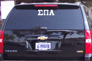 Sigma Pi Alpha - Car Decal - Greek Letters