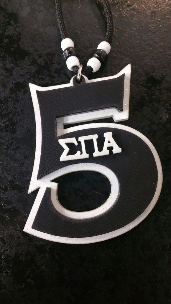 Sigma Pi Alpha - Leatherette Number Tiki