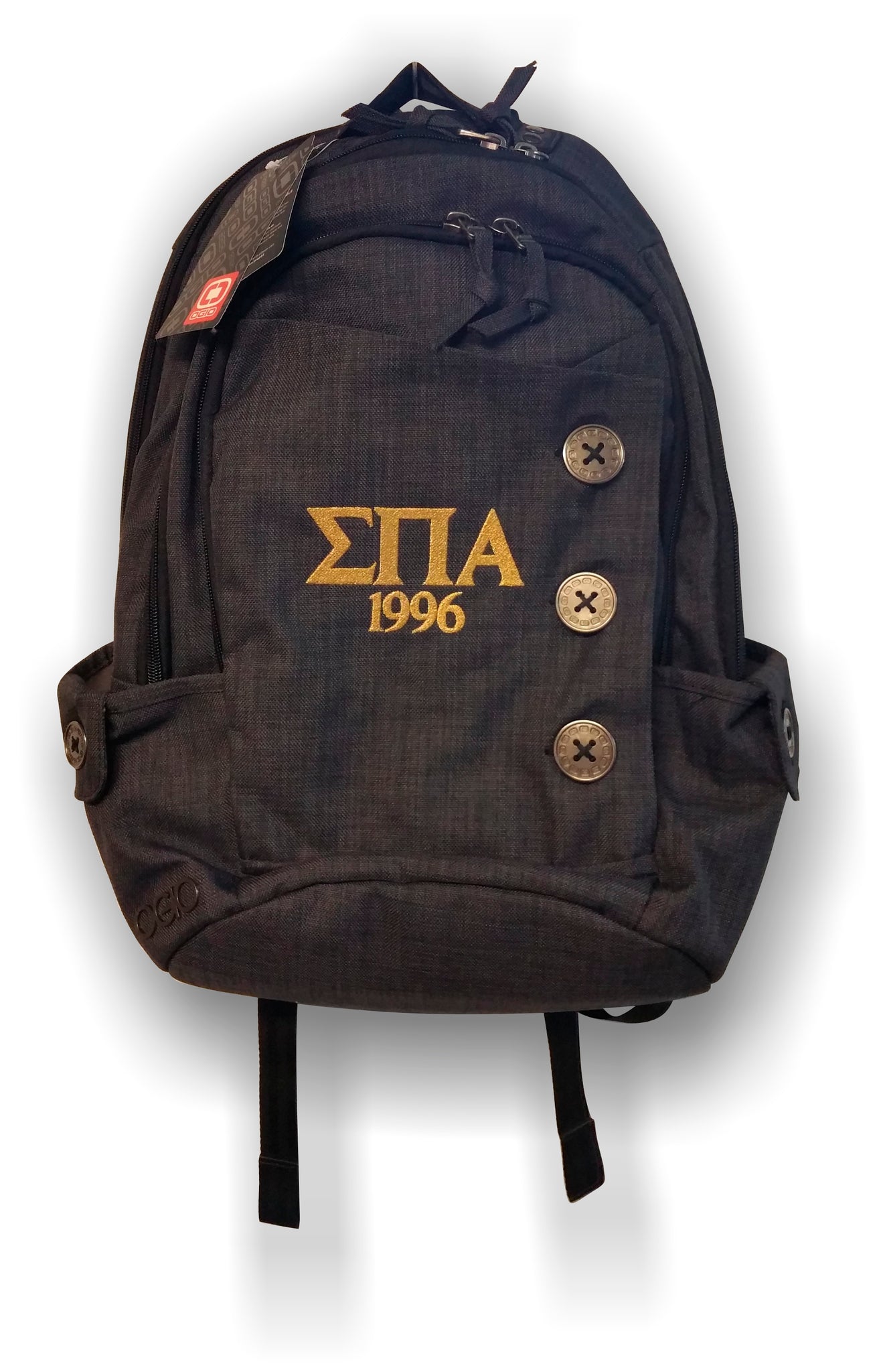 alpha phi alpha leather backpack Sigma Pi Alpha