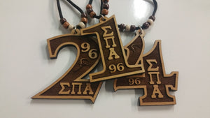 Sigma Pi Alpha - Wood Number Tiki
