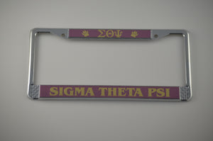 Sigma Theta Psi License Plate with Purple and Gold