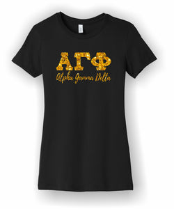 Alpha Gamma Phi - T-Shirt, Fitted-AGF-BC6004