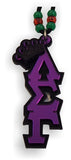 Lambda Sigma Gamma-Tiki, 3 Layer with Crown, Acrylic-LSG-03-TIKI-3LAY