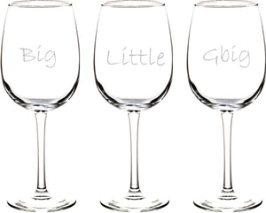 Wine Glass for Sorority Sisters, Big, Little and G-Big