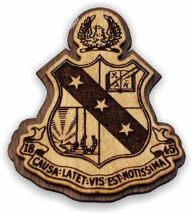 Alpha Sigma Phi - Crest, Laser Engraved, Wood - ASF-01-WDCRST