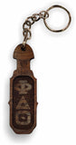 Phi Delta Theta-Paddle Keychain, Laser Engraved; Maple & Walnut-01-KEY-PDL